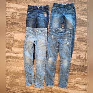 Set of 4 Girls' Jeggings (Size 10-12) - Gently Used